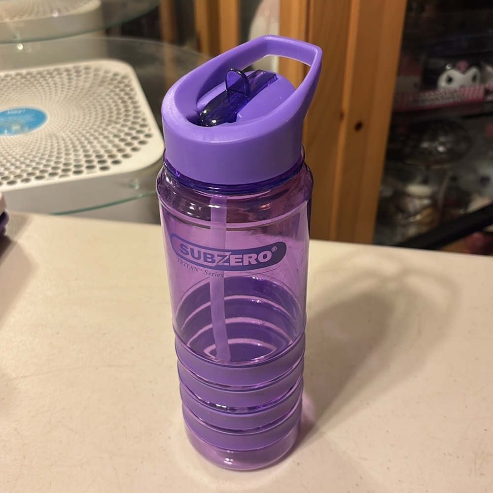 Purple Water Bottle plastic